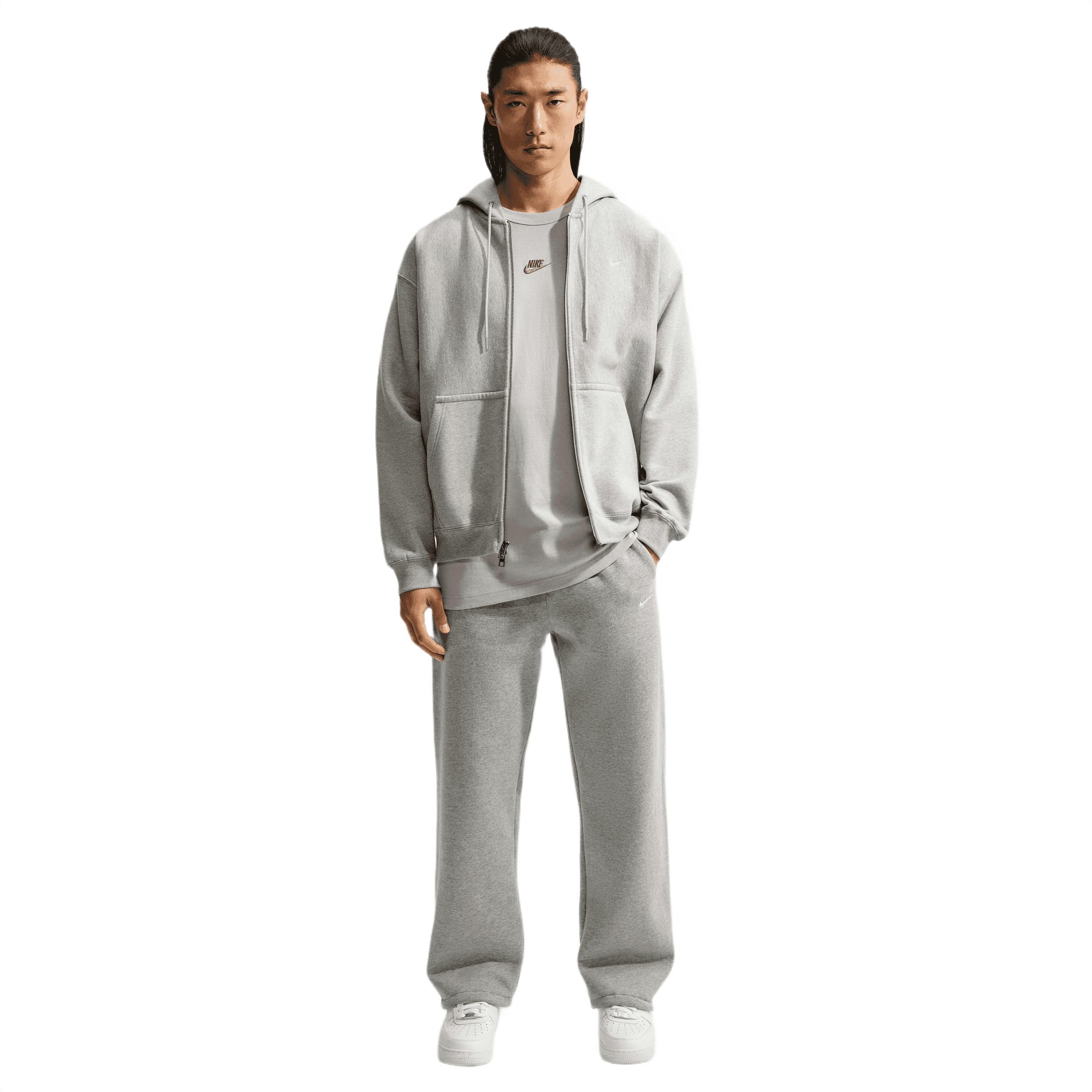 Nike Men's Solo Swoosh Bungee Pants - GREY